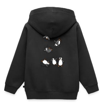 Pinguin - Kinder Premium Organic Hoodie - Schwarz - Hinten - AI Model Kid Male (0cm)