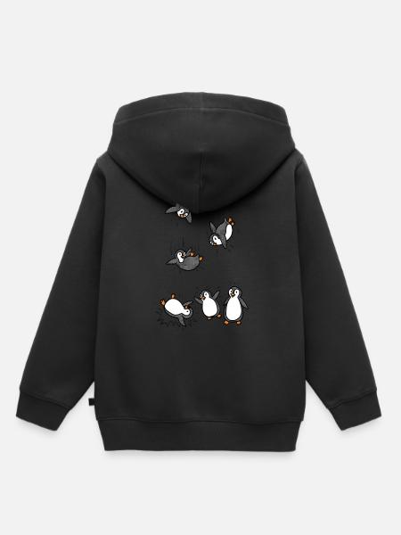 Pinguin - Kinder Premium Organic Hoodie - Schwarz