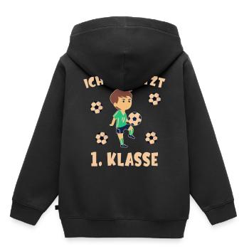 Schulkind Einschulung Schulanfang schulanfänger - Kinder Premium Organic Hoodie - Schwarz - Hinten - AI Model Kid Male (0cm)