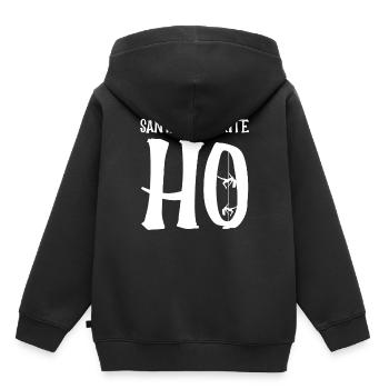 Poledance Santas Favorite Ho Ho Ho - Kinder Premium Organic Hoodie - Schwarz - Hinten - AI Model Kid Male (0cm)
