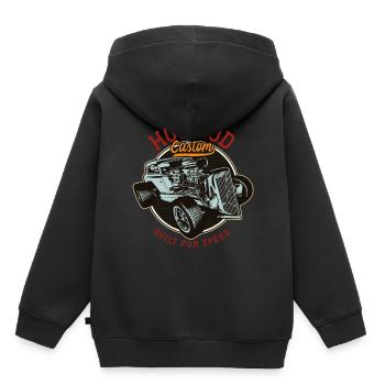Hot Rod - Voitures de course classiques - lumineuses - Sweat Premium à capuche enfant bio - noir - Dos - AI Model Kid Male (0cm)