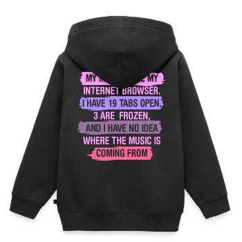 Browser Mind - Kids Premium Organic Hoodie - black - Back - AI Model Kid Male (0cm)