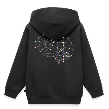 Tee-shirt intelligent pour les gens intelligents - Sweat Premium à capuche enfant bio - noir - Dos - AI Model Kid Male (0cm)