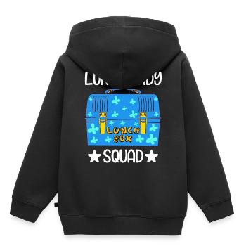 Emballage alimentaire Repas Cuisine Cuisine Plat - Sweat Premium à capuche enfant bio - noir - Dos - AI Model Kid Male (0cm)