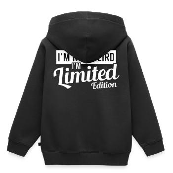 I'm Weird I'm Limited Edition T-shirt Design - Kinder Premium Organic Hoodie - Schwarz - Hinten - AI Model Kid Male (0cm)