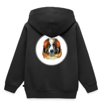 Moscow Watchdog Dog Watercolor Sketch Illustration - Kids Premium Organic Hoodie - black - Back - AI Model Kid Male (0cm)