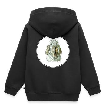 Spinone Italiano Purebred Dog Watercolor Illustrat - Kids Premium Organic Hoodie - black - Back - AI Model Kid Male (0cm)