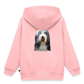 Beagle-Harrier Scent Hound Dog Sketch Illustration - Sweat Premium à capuche enfant bio - rose - Dos - AI Model Kid Female (0cm)