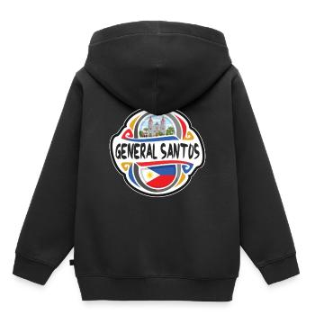 General Santos Philippinen Flagge Reise Souvenir Ba - Kinder Premium Organic Hoodie - Schwarz - Hinten - AI Model Kid Male (0cm)