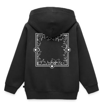 Ornements Décoration Cadre décoration blanche - Sweat Premium à capuche enfant bio - noir - Dos - AI Model Kid Male (0cm)