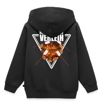Marshmallow Verleih - Kinder Premium Organic Hoodie - Schwarz - Hinten - AI Model Kid Male (0cm)
