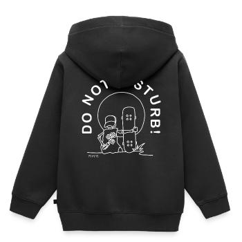 Skate - do not disturbe (white) - Kids Premium Organic Hoodie - black - Back - AI Model Kid Male (0cm)