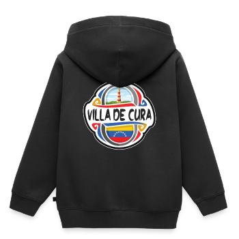 Villa de Cura Venezuela Drapeau Voyage Souvenir Badge - Sweat Premium à capuche enfant bio - noir - Dos - AI Model Kid Male (0cm)