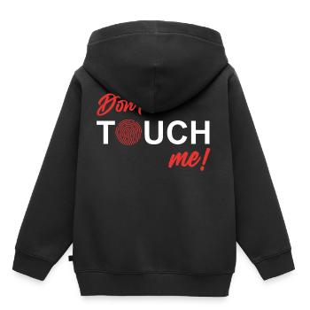 Don't Touch me - Fingerprint - Kids Premium Organic Hoodie - black - Back - AI Model Kid Male (0cm)