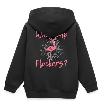 Lunettes de soleil Flock Summer Vacation Droits - Sweat Premium à capuche enfant bio - noir - Dos - AI Model Kid Male (0cm)