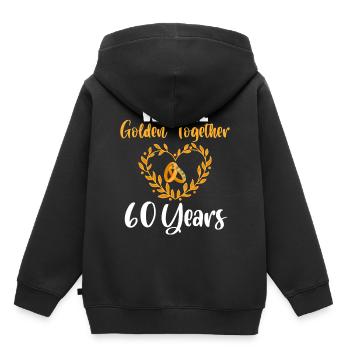 Amour Relation Anniversaire Époux Nous Sommes - Sweat Premium à capuche enfant bio - noir - Dos - AI Model Kid Male (0cm)