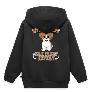 Conception of the race of the chinese civilian - Sweat Premium à capuche enfant bio - noir - Dos - AI Model Kid Male (0cm)