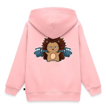 Cute Animal Tee For Animal Lovers And Gym Goers - Kinder Premium Organic Hoodie - Rosa - Hinten - AI Model Kid Female (0cm)