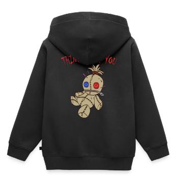 En pensant à vous, la dépression tue la - Sweat Premium à capuche enfant bio - noir - Dos - AI Model Kid Male (0cm)