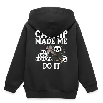 Nip de chat m'a fait le faire chat animal chaton - Sweat Premium à capuche enfant bio - noir - Dos - AI Model Kid Male (0cm)