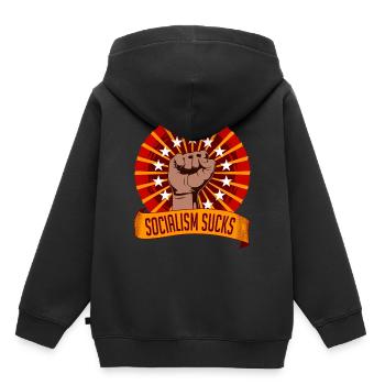 Sozialismus Slow Economic Growth Collection - Kinder Premium Organic Hoodie - Schwarz - Hinten - AI Model Kid Male (0cm)