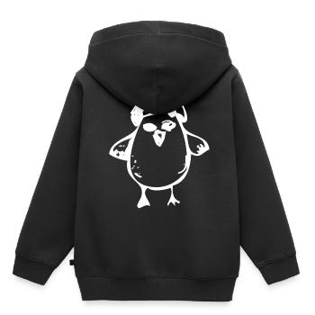 Poussin - Sweat Premium à capuche enfant bio - noir - Dos - AI Model Kid Male (0cm)