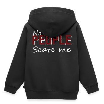 Les gens normaux me font peur Sarcastic Mock - Sweat Premium à capuche enfant bio - noir - Dos - AI Model Kid Male (0cm)