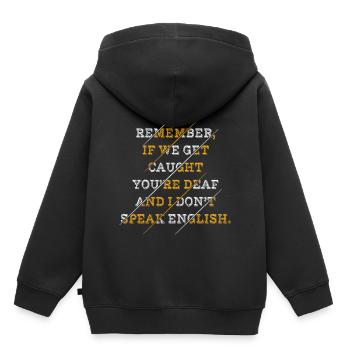 N'oubliez pas que si nous nous faisons prendre, - Sweat Premium à capuche enfant bio - noir - Dos - AI Model Kid Male (0cm)