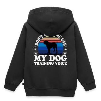 Alano Espanol Hundeliebhaber Silhouette Vintage Sonnenuntergang - Kinder Premium Organic Hoodie - Schwarz - Hinten - AI Model Kid Male (0cm)