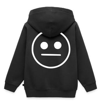 Emoji Skizze neutral weiß - Kinder Premium Organic Hoodie - Schwarz - Hinten - AI Model Kid Male (0cm)
