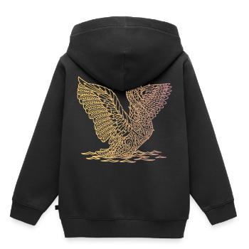 Cygne de débarquement - Sweat Premium à capuche enfant bio - noir - Dos - AI Model Kid Male (0cm)