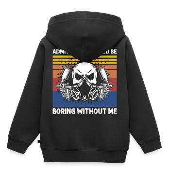 Car painter offer for coachbuilders - Kids Premium Organic Hoodie - black - Back - AI Model Kid Male (0cm)