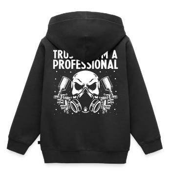 Offre Car Painter pour les carrossiers - Sweat Premium à capuche enfant bio - noir - Dos - AI Model Kid Male (0cm)