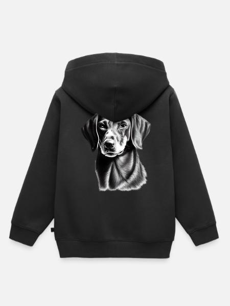 Kurzhaardackel Teckel Dachshund - Kinder Premium Organic Hoodie - Schwarz