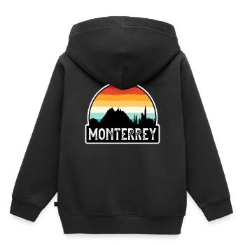Monterrey Mexiko Flagge Skyline Reisesouvenir - Kinder Premium Organic Hoodie - Schwarz - Hinten - AI Model Kid Male (0cm)
