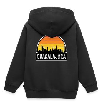 Guadalajara Mexiko Flagge Skyline Reisesouvenir - Kinder Premium Organic Hoodie - Schwarz - Hinten - AI Model Kid Male (0cm)