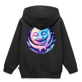 Mystic Moon - Kinder Premium Organic Hoodie - Schwarz - Hinten - AI Model Kid Male (0cm)