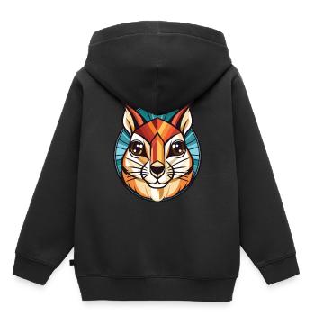 Chipmunk Aquarelle colorée Illustration d’animaux - Sweat Premium à capuche enfant bio - noir - Dos - AI Model Kid Male (0cm)