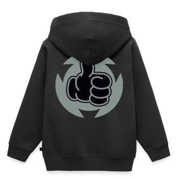 Thumbs up - Kids Premium Organic Hoodie - black - Back - AI Model Kid Male (0cm)