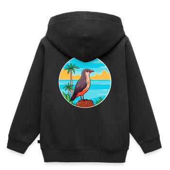 Cuckoo Watercolor Cartoon Kawaii Clipart Animal - Kids Premium Organic Hoodie - black - Back - AI Model Kid Male (0cm)