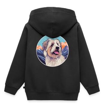 Cao de Castro Laboreiro Hunderasse Cartoon Kawaii W - Kinder Premium Organic Hoodie - Schwarz - Hinten - AI Model Kid Male (0cm)