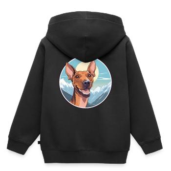 Cirneco Dell Ätna Hunderasse Cartoon Kawaii Waterco - Kinder Premium Organic Hoodie - Schwarz - Hinten - AI Model Kid Male (0cm)