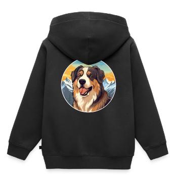 Moscow Watchdog Dog Breed Cartoon Kawaii Watercolo - Kids Premium Organic Hoodie - black - Back - AI Model Kid Male (0cm)
