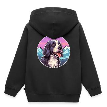 Portuguese Watchdog Dog Breed Cartoon Kawaii Water - Kids Premium Organic Hoodie - black - Back - AI Model Kid Male (0cm)