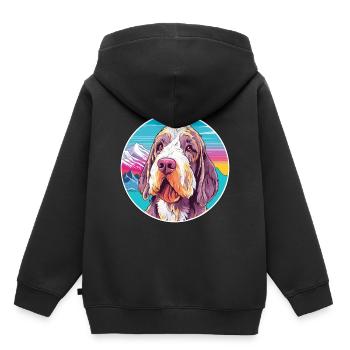 Spinone Italiano Purebred Dog Breed Cartoon Kawaii - Kids Premium Organic Hoodie - black - Back - AI Model Kid Male (0cm)