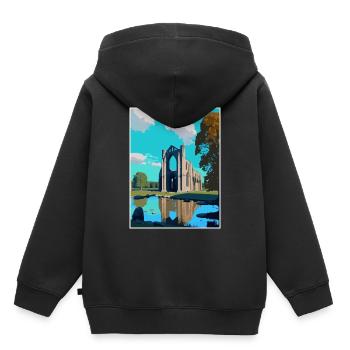 Bolton Abbey England Vintage Travel Poster WPA Art - Kids Premium Organic Hoodie - black - Back - AI Model Kid Male (0cm)