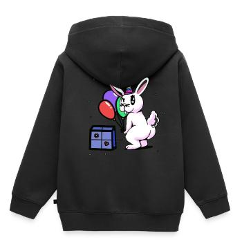 Hase Geburtstag Gratulieren Glückwunsch Feiern - Kinder Premium Organic Hoodie - Schwarz - Hinten - AI Model Kid Male (0cm)