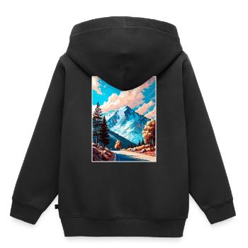 Mount Wilson California Vintage Reiseposter WPA - Kinder Premium Organic Hoodie - Schwarz - Hinten - AI Model Kid Male (0cm)