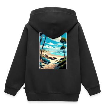 Salt Creek Beach California Vintage Travel Poster - Kids Premium Organic Hoodie - black - Back - AI Model Kid Male (0cm)