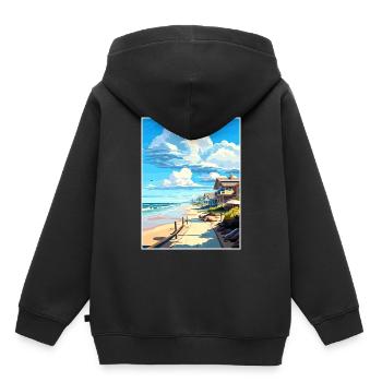 Salt Creek Beach California Vintage Travel Poster - Kids Premium Organic Hoodie - black - Back - AI Model Kid Male (0cm)